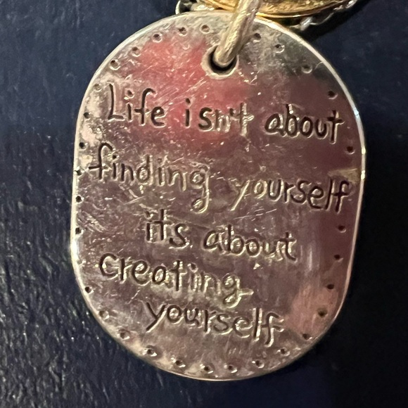 Brighton Necklace Daisy Cutout Inspirational  Pendant on Silver-plated Chain - Picture 2 of 4